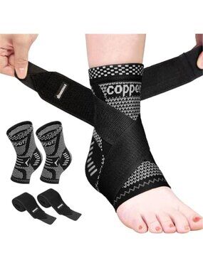 New Ankle Brace for Women & Men, Ankle Compression Sleeve Support Copper